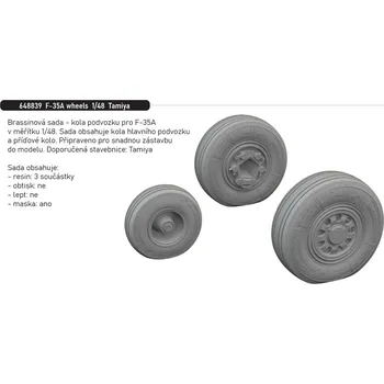 Plastikový model Eduard 1/48 F-35A wheels (TAMIYA)