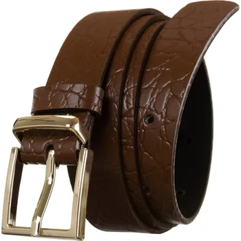 Opasek ROVICKY Dámský kožený opasek s ozdobnou ražbou hnědý ZPD-Z2-5GK Velikost: 90