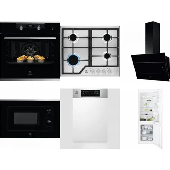 Set domácích spotřebičů ELECTROLUX KODEH70X + ELECTROLUX KGS6426SX + ELECTROLUX LFV316K + ELECTROLUX LMS2203EMX + ELECTROLUX EEM43300IX + ELECTROLUX ENT6TF18S
