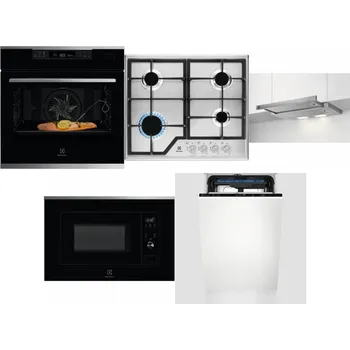 Set domácích spotřebičů ELECTROLUX KOBCS31X + ELECTROLUX KGS6426SX + ELECTROLUX LFP326S + ELECTROLUX LMS2203EMX + ELECTROLUX EEM23100L