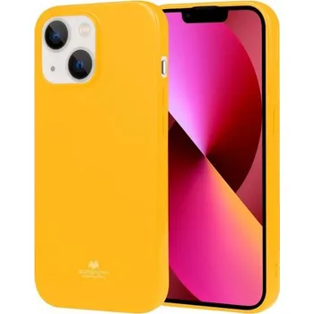 Pouzdro na mobilní telefon Goospery lesklý kryt z měkkého plastu pro iPhone 14 - žlutý