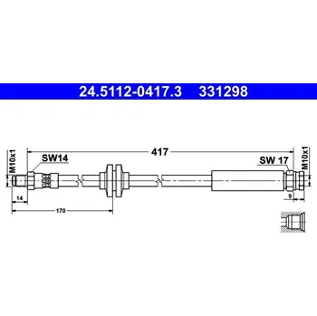 Brzdová hadice Brzdová hadice ATE 24.5112-0417.3