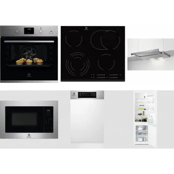 Set domácích spotřebičů ELECTROLUX KODGH70TX + ELECTROLUX EHF6547FXK + ELECTROLUX LFP326S + ELECTROLUX EMS4253TEX + ELECTROLUX EEM43300IX + ELECTROLUX LNT3LF18S