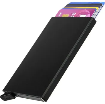 Obal na doklad Tenké kovové pouzdro na karty s RFID ochranou - Černé