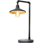 ACA Lighting stolní lampa 1XE27 černá+zlatá kovová 34X22XH56CM PIPE AR4171T56BG