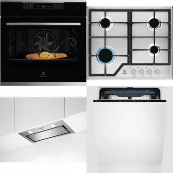 Set domácích spotřebičů ELECTROLUX KOBCS31X + ELECTROLUX KGS6426SX + ELECTROLUX LFG716X + ELECTROLUX EES48200L
