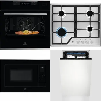 Set domácích spotřebičů ELECTROLUX KOBCS31X + ELECTROLUX KGS6426SX + ELECTROLUX LMS4253TMX + ELECTROLUX EEM23100L