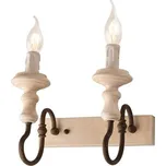 ACA Lighting nástěnné svítidlo 2XE14 antická/rez kov 25X21X24CM TOULOUSE EG172W25R