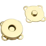 Zapínání na kabelku 730018/2, průměr 18mm, magnetické, zlatá, kov, 1 pár