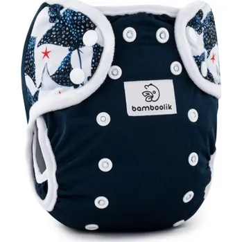 Plenkové kalhoty Bamboolik svrchní kalhotky DUO na PAT - Tmavě modrá + Rejnoci