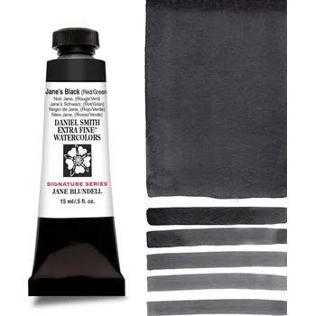 Výtvarná barva Akvarelová barva Daniel Smith Extra Fine, 15ml - černá Barva: 249 - Jane’s Black (Red/Green)