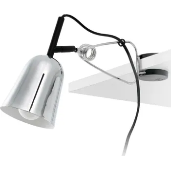 Lampička FARO STUDIO chrom a bílá stolní lampa s klipem