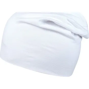 Čepice Čepice COFEE LONG JERSEY, barva bílá