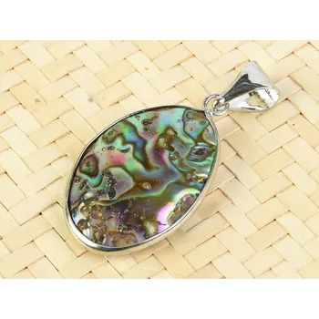 Přívěsek Paua mušle oválný přívěsek bižu obruba