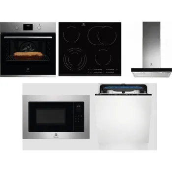 Set domácích spotřebičů ELECTROLUX KOFGH70TX + ELECTROLUX EHF6547FXK + ELECTROLUX LFT766X + ELECTROLUX EMS4253TEX + ELECTROLUX EES48200L