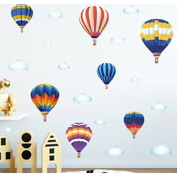 Samolepící dekorace Samolepka na zeď "Horkovzdušné balóny" 82x170 cm