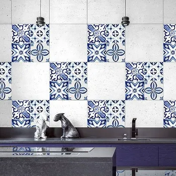 Samolepící dekorace Crearreda 31223 Tile Cover Azulejos modré/bílé ornamenty