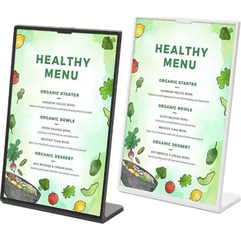 Reklamní SCRITTO® barevný menu stojánek typu L jednostranný Formát A6, barva černá (LA6PBLACK)