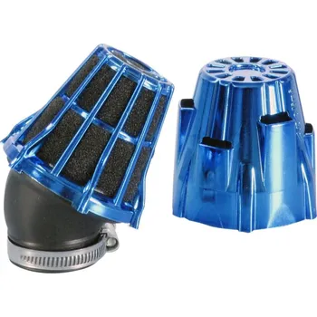 Motodíl Vzduchový filtr Polini air box 32mm 30° modrý chrom 203.0113