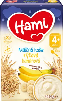 Dětská kaše Nutricia Hami Mléčná kaše rýžová banánová na dobrou noc 225 g