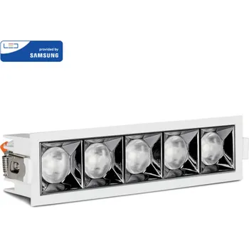 Bodové svítidlo Ledshopik LED podhledové svítidlo RAY PROFI | 20W | SAMSUNG LED | 230V | CRI>90 | UGR<19 | - TEPLÁ BÍLÁ - 2700K