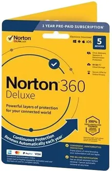 Antivir Norton 360 Deluxe 50 GB VPN elektronická verze