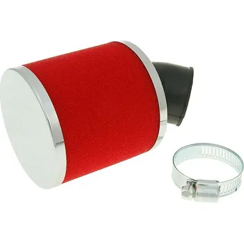 Filtr pro motocykl Vparts Vzduchový filtr Big Foam 28-35mm vyhnutý červená VC23321