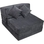 Fimex Rozkládací křeslo - matrace pro hosty Lincol tmavě šedé 70x200x15 cm