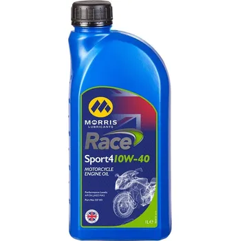 Motorový olej Morris Race Sport 4 10W-40, olej pro 4-taktní motocyklové motory road/race, 1l (Morris Lubricants - Made in UK)