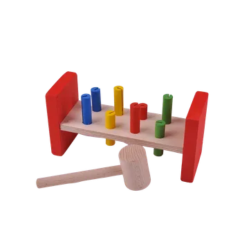 Dřevěná hračka Zatloukačka větší Červená