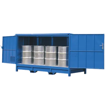 Dílenský regál Regál na sudy se záchytnou vanou uzavřený RS