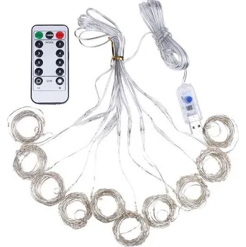 Vánoční dekorace Vánoční osvětlení do oken- 200x LED, bílý, rozměr 3x2m