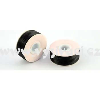 Nit vysivaci.cz předvinuté spodní cívky pro vyšívací stroje SPOLYPRE-DVS 100% polyester, síla 75D/2, barva černá, balení 10 nebo 144ks barva: barva černá, balení: balení 10ks