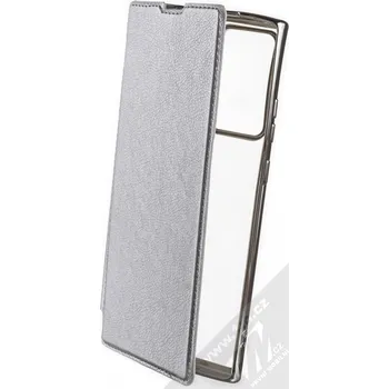 Pouzdro na mobilní telefon 1Mcz Electro Book flipové pouzdro pro Samsung Galaxy Note 20 Ultra stříbrná (silver)
