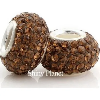 Souprava šperků Korálek s velkým průvlekem a šatony SMOKED TOPAZ, AG 925 Z 379-1