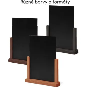 Reklamní Dřevěný křídový menu stojánek popisovatelný oboustranný Formát A4, barva světle hnědá (TCHBLBA4)