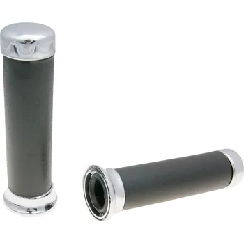 Motocyklový chránič Gripy gumové Domino 2470 on-road s chrom krytkou 37185