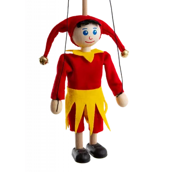 Dřevěná hračka Kašpárek 14 cm