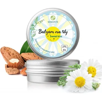 Pleťový olej Semante Ochranný balzám na rty s heřmánkem "Sweet kiss" BIO - 30 ml + prodloužená záruka na vrácení zboží do 100 dnů