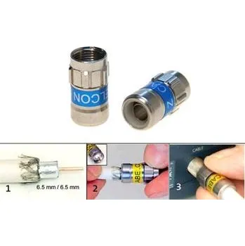 Anténní redukce Konektor F Cabelcon F-6-TD SELF INSTALL 5.1 NiTin samoutahovací