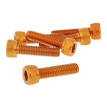Spojovací materiál motoru Vparts Sada šroubů 6ks inbus oranžová - M5x20 VC21272
