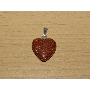 Drahý kámen Sluneční kámen - Přívěsek - srdíčko malé - kpsm22