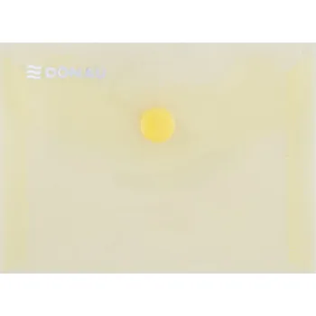 Obálka Obálka s drukem Donau průhledná, A7, PP, žlutá