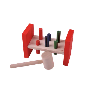 Dřevěná hračka Zatloukačka menší Červená