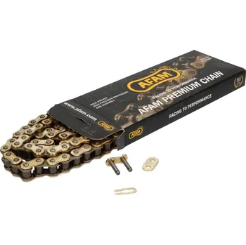 Řetězová sada pro motocykl Řetěz AFAM zesílený, zlatý - 428 R1-G x 138 AFA428R1-G-138