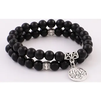 Souprava šperků Sada narámků leštěný onyx