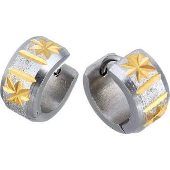 Souprava šperků Kroužkové náušnice diamantový povrch z chirurgické oceli VL 013