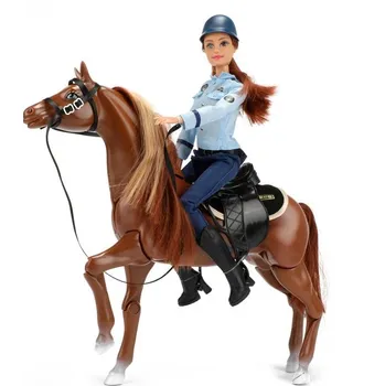 Panenka Teddies Policistka na koni 30 cm