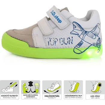 Dětská treková obuv D.D.Step D.D. step chlapecká obuv 068-45AL Barva: bílá, Velikost: 34