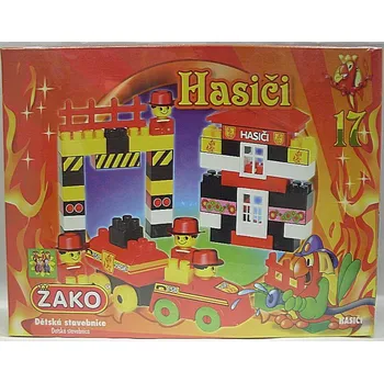 ostatní stavebnice Stavebnice Žako Hasiči velitelství v krabici česká výroba